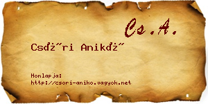 Csóri Anikó névjegykártya